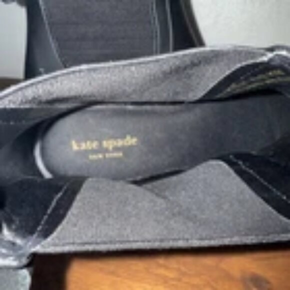 Classic Black Kate Spade Edimburg Bow Rain Booties Size 8 - Picture 8 of 8